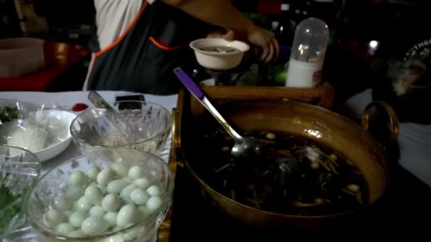 Ordening Food Night Market Bangkok Slowmotion — Stok video