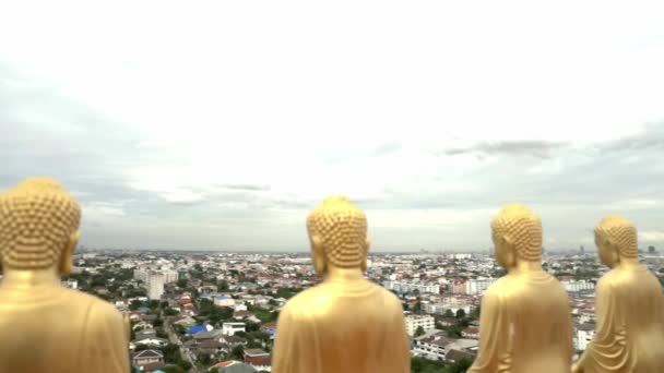 Looking Bangkok Top Chinees Temple Slowmotion Angle — Stock video