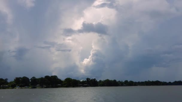 Storm Clouds Gathering Lake Orlando Florida — Stock videók