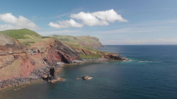 Drone Footage Beautiful Landscape Graciosa Island Azores — Stock Video