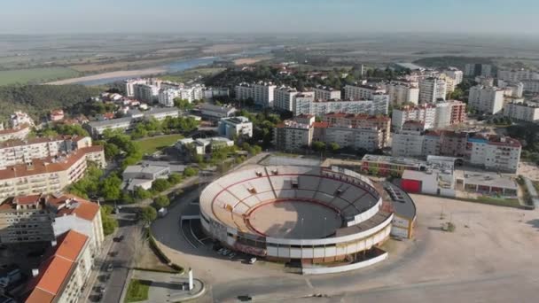 Drone Footage Plaza Toros Celestino Graa Santarem Portugal — Stock video