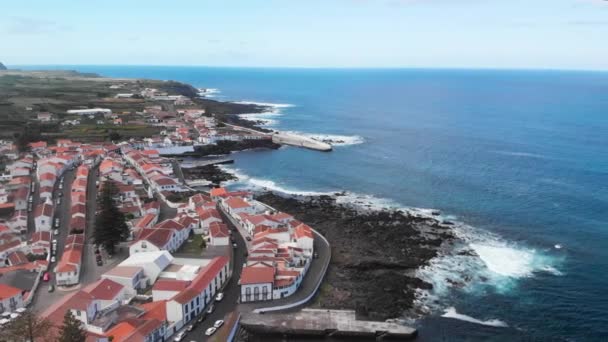 Aerial View Graciosa Island Azores — стоковое видео