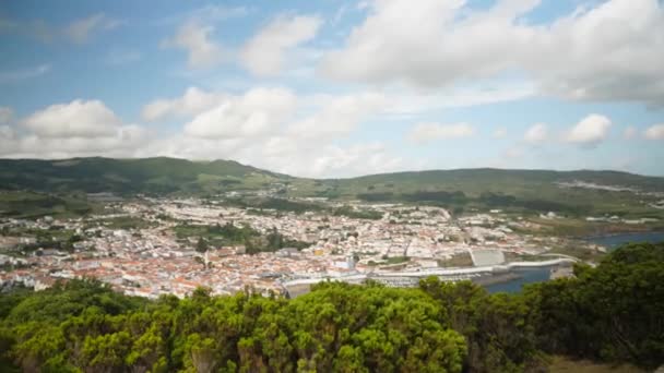 Terceira Island Landscape Monte Brasil — Stockvideo