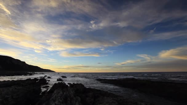 Early Morning Landscape Video Cliffs Tsitsikamma Garden Route Southern Africa — Wideo stockowe