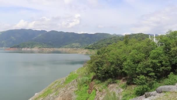 Footage Water Flow Dam Reservoir National Irrigation Authority Built Produce — Αρχείο Βίντεο