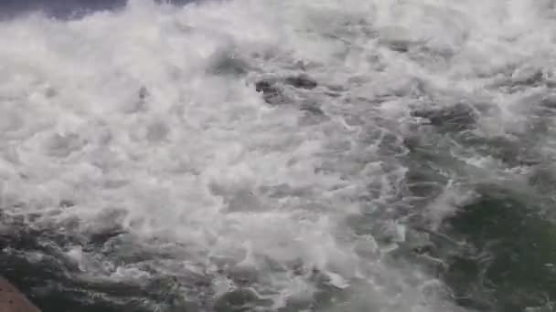 Footage Water Flow Dam Reservoir National Irrigation Authority Built Produce — Vídeo de Stock