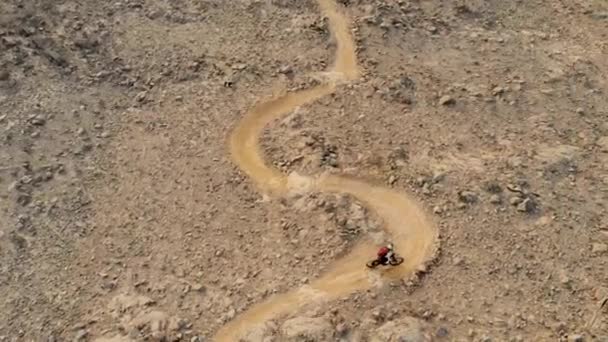 Adult Male Mountain Biker Riding Downhill Enduro Taween Mountain Biking — Video