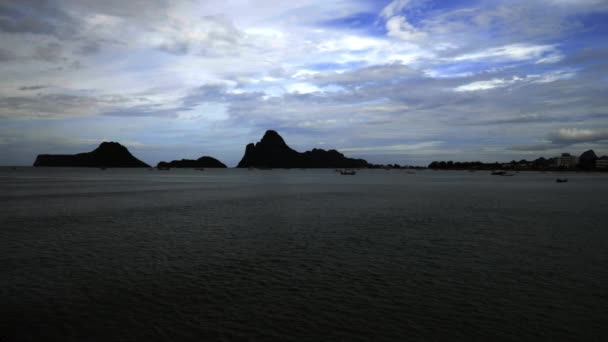 Looking Bay Clouds Beach Thailand — 비디오