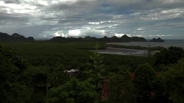 Looking Bay Temple Sky Thailand — Αρχείο Βίντεο