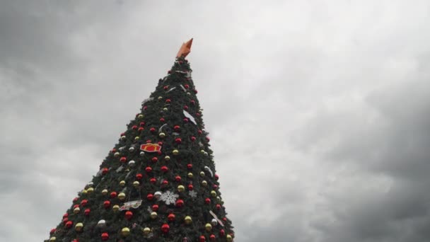 Christmas Tree Siem Reap Cambodia — Stockvideo