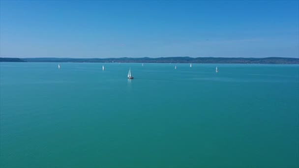 Drone Timelapse Lake Balaton Hungary Recorded Dji Mavic Pro Uhd — Αρχείο Βίντεο