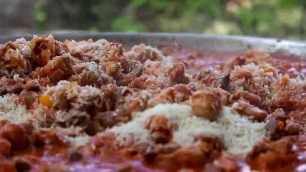 Paella Making Spanish Traditional Food — Video Stock