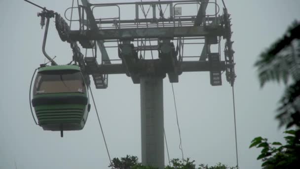 Passing Two Gondolas Tower — Vídeos de Stock