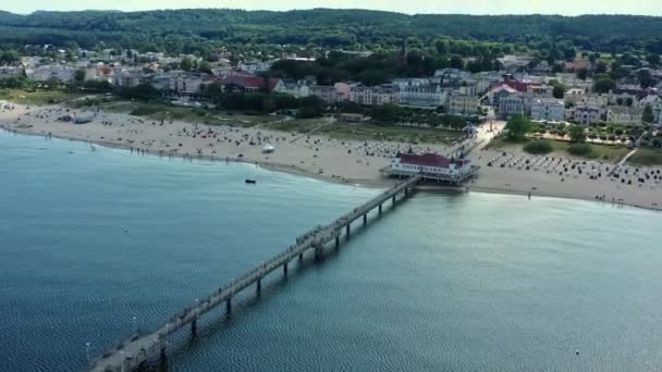 Aerial View Beach Baltic Resort — Vídeo de Stock