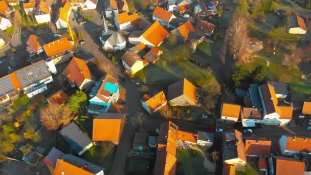 Drone Flight Small Rural Village Germany — Stock videók
