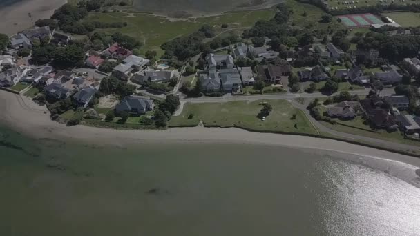 Quiet Waterfront Neighborhood Knysna Garden Route South Africa Aerial — Stok video