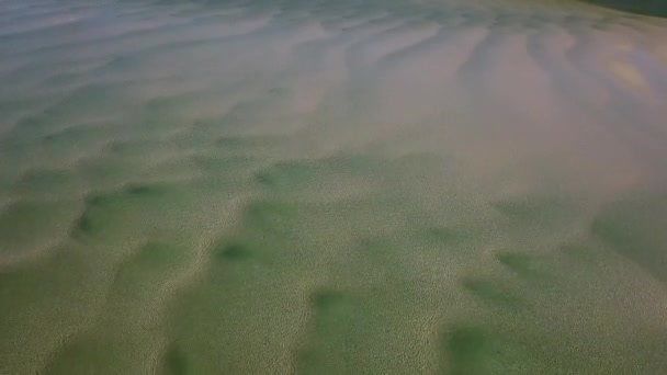 Sand Dune Patterns Shallow Water Lagoon Knysna Aerial — Stock video