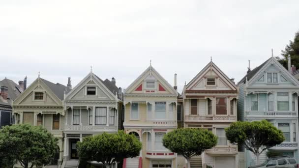 Famous Painted Ladies San Francisco California — Stok video