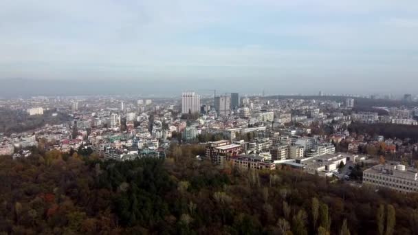 Aerial Shot Lozenets Neighbourhood South Park Sofia Bulgaria — Stockvideo