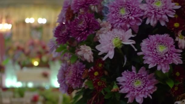 Flowers Decorations Indonesian Wedding — Stockvideo