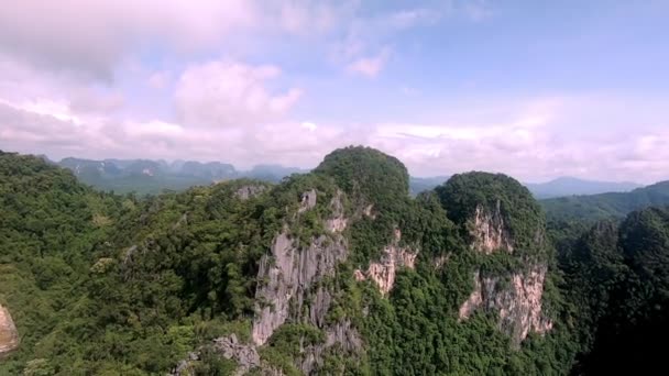 Standing Looking Mountain Krabi Thailand — 图库视频影像