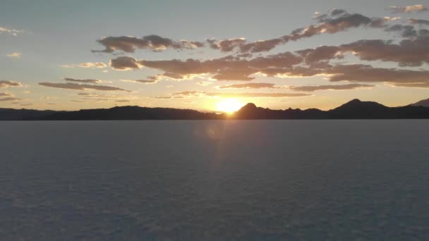 Beautiful Sunset Bonneville Salt Flats Utah — Video Stock