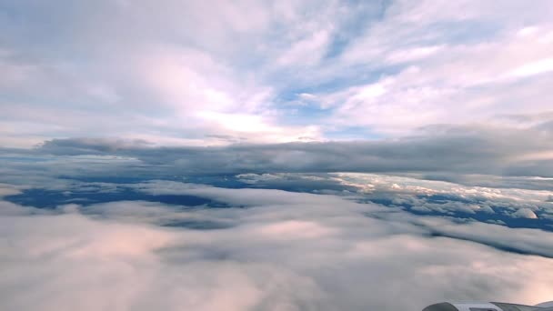 Looking Clouds Nang City Airplane Asia — 图库视频影像