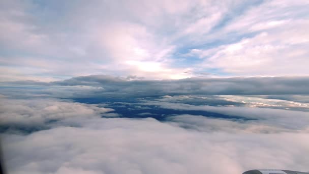 Looking Clouds Nang City Airplane Asia — 图库视频影像