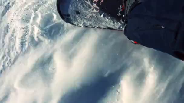 View Moving Snowboard — Wideo stockowe