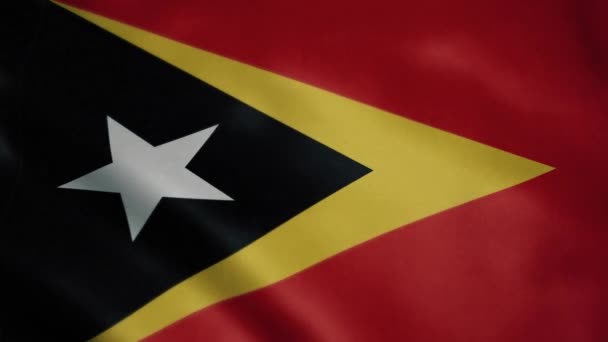 Flag East Timor Slow Motion Waving Looping Animation Ideal Sport — стокове відео