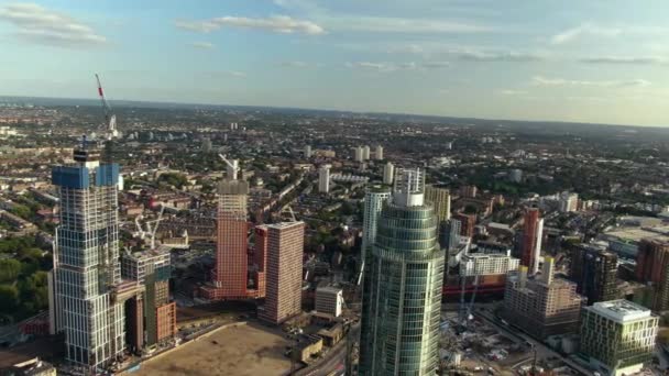 Top Zicht Gebouwen City London — Stockvideo