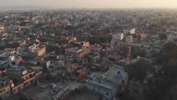 Aerial Shoot Indian City Jaipur — ストック動画