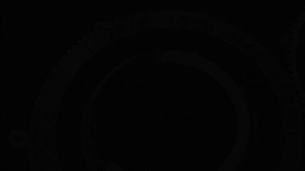 Vintage Stereo Photo Camera Black Background — Stockvideo
