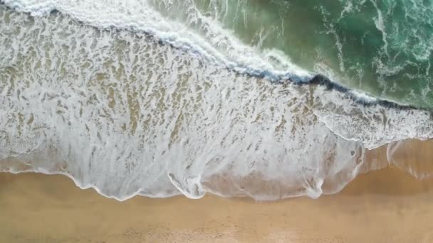 Foto Aerea Dall Alto Verso Basso Delle Onde Blu Dell — Video Stock