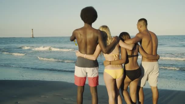 Friends Point Nevetés Morris Island Világítótorony Folly Beach — Stock videók