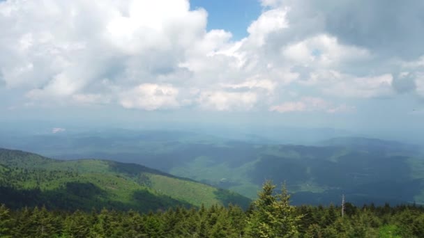 Quick Pan Blue Ridge Mountain Ridges — Stockvideo