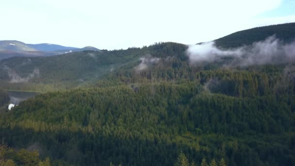 Tracking Aerial Drone Shot Rivelare Paesaggi Variabili Delle Montagne Rumene — Video Stock