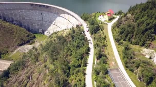 Vue Aérienne Après Une Route Bord Mer Enroulée Révélant Les — Video