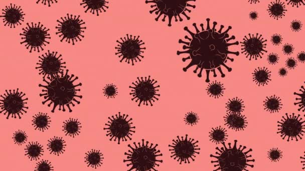 Covid Coronavirus Background Image Light Red Movement — Wideo stockowe