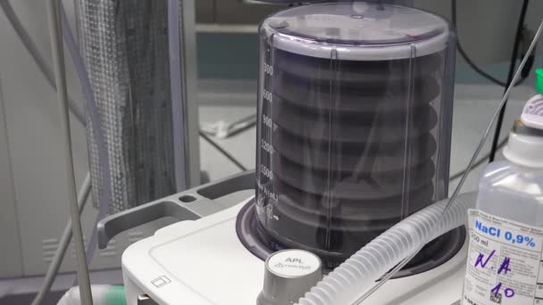 Mașina Anestezie Asigură Ventilația Obligatorie Volumului Ventilația Manuală Respirația Spontană — Videoclip de stoc
