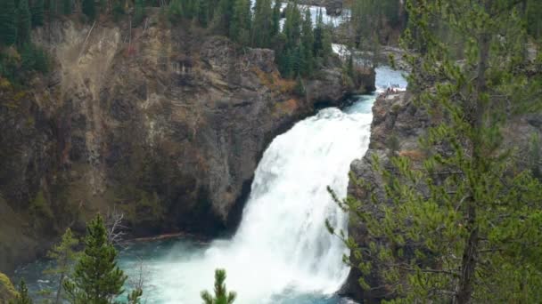 Upper Falls Yellowstone National Park — Stockvideo