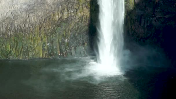 Tarde Tardia Magnífico Palouse Falls Washington State Filmado Câmera Lenta — Vídeo de Stock