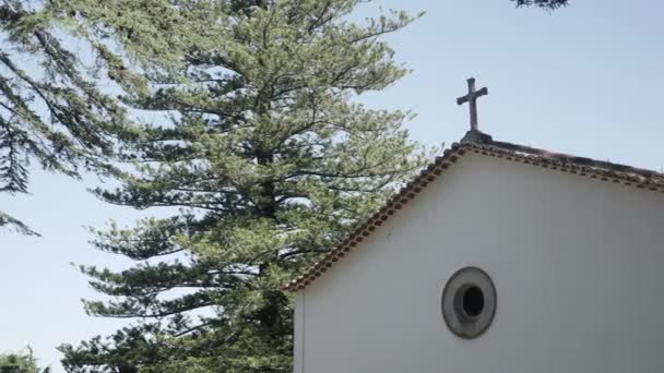 Πυροβολισμός Εκκλησίας Σταυρό Στην Κορυφή — Αρχείο Βίντεο