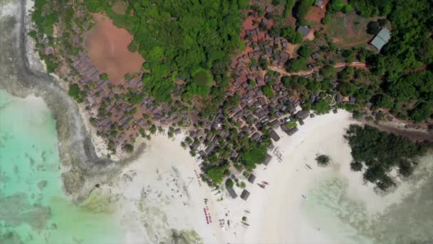 Fly Shot Small Tropical Island Indian Ocean Madagascar — Vídeo de Stock