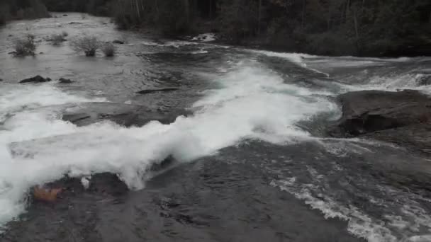 Nymfa Falls High Water Fall Rains — Stock video