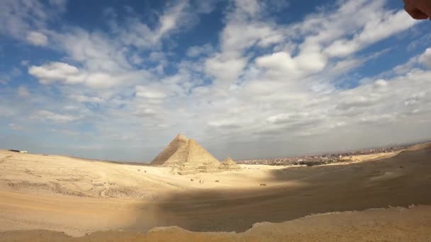 Včas Pyramidy Gíze Historické Pyramidy Egyptě — Stock video