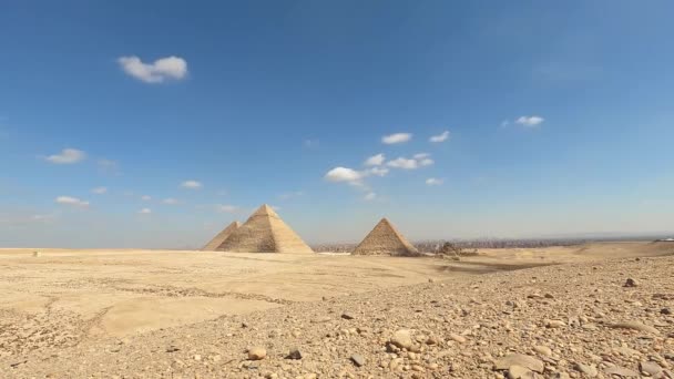 Timelapse Delle Piramidi Giza Piramidi Historical Egitto — Video Stock