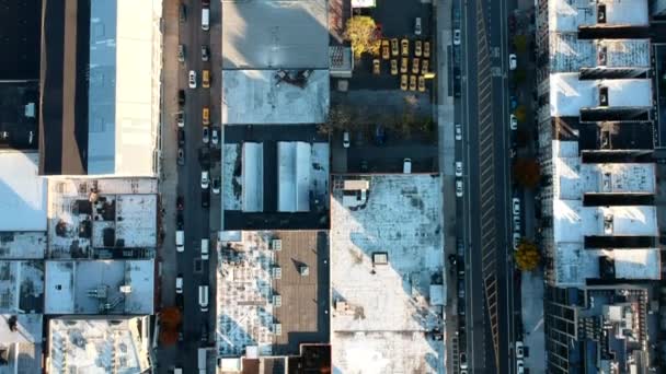 Pohled Shora Dolů Budovy Ulice Long Island City New York — Stock video