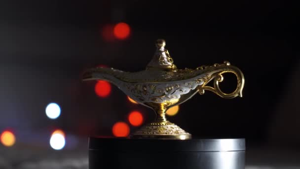 Alladins Magic Lamp Bokeh Háttér — Stock videók