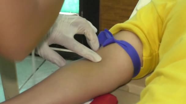 Voluntario Dona Sangre Por Causa Caritativa — Vídeos de Stock